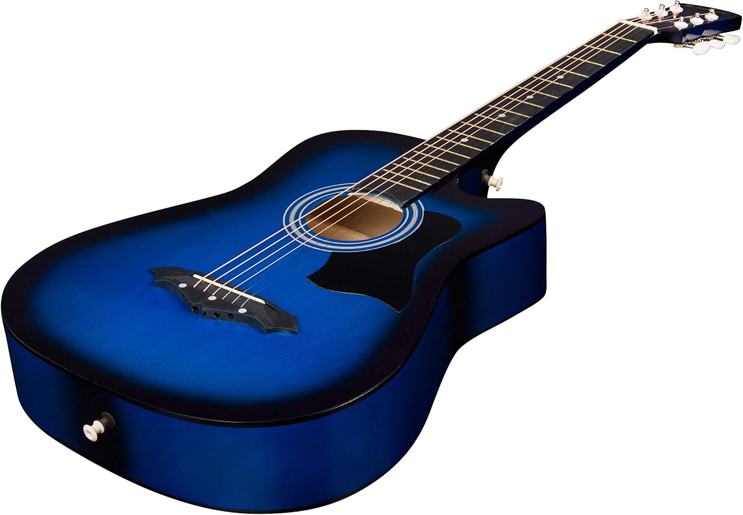 Joymusic 38 inch blueburst beginner acoustic guitar kit,bundle with a strap with picks holder,digital tuner, set strings, capo,cleaning cloth,6 picks,gig bag.(JG-38C,BLS) - Image 3