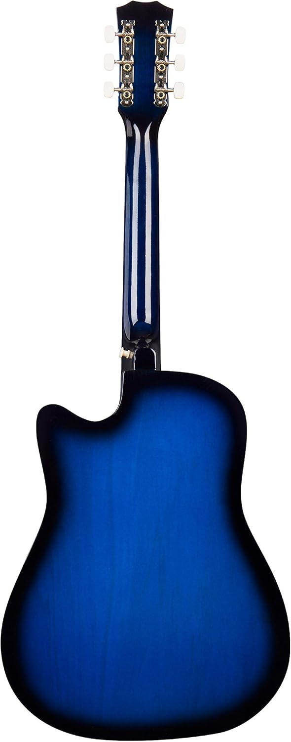 Joymusic 38 inch blueburst beginner acoustic guitar kit,bundle with a strap with picks holder,digital tuner, set strings, capo,cleaning cloth,6 picks,gig bag.(JG-38C,BLS) - Image 6
