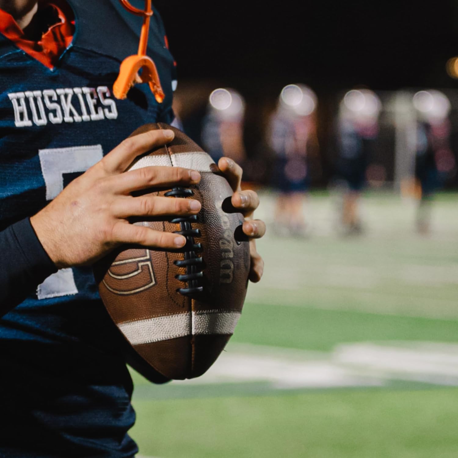 WILSON GST Leather Game Football - Official - Image 4