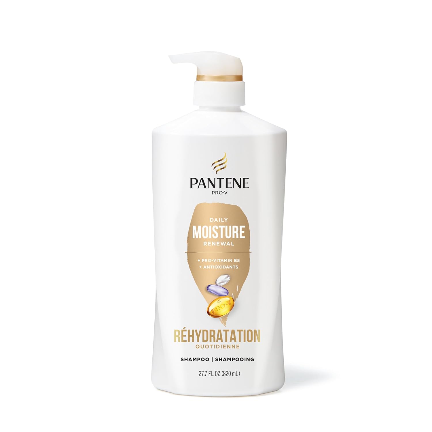 Pantene Shampoo & Conditioner Set, Daily Moisture Renewal - Pro-V Nutrients for Dry, Color-Treated, Straight to Curly Hair, 72-Hour Hydration & Softness, 52.8 Oz Total + Miracle Rescue Shot (0.5 Oz) - Image 10