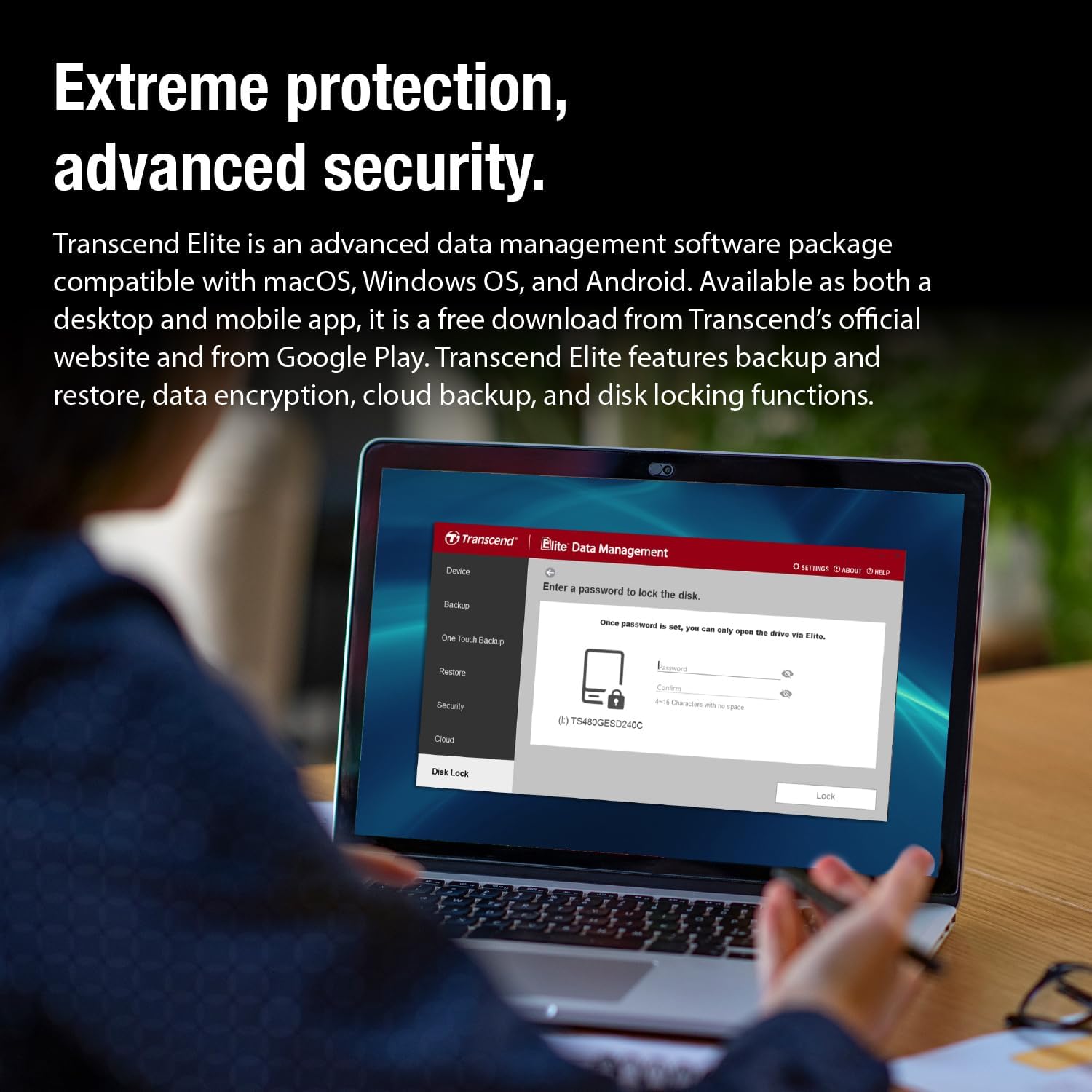 Transcend 2TB SJ25M3, USB 3.1 Portable Hard Drive Rugged, Anti-Shock Resistant, Compact and Lightweight with Lightning-Fast Speeds, One Touch Backup Button, Iron Gray - TS2TSJ25M3S - Image 10