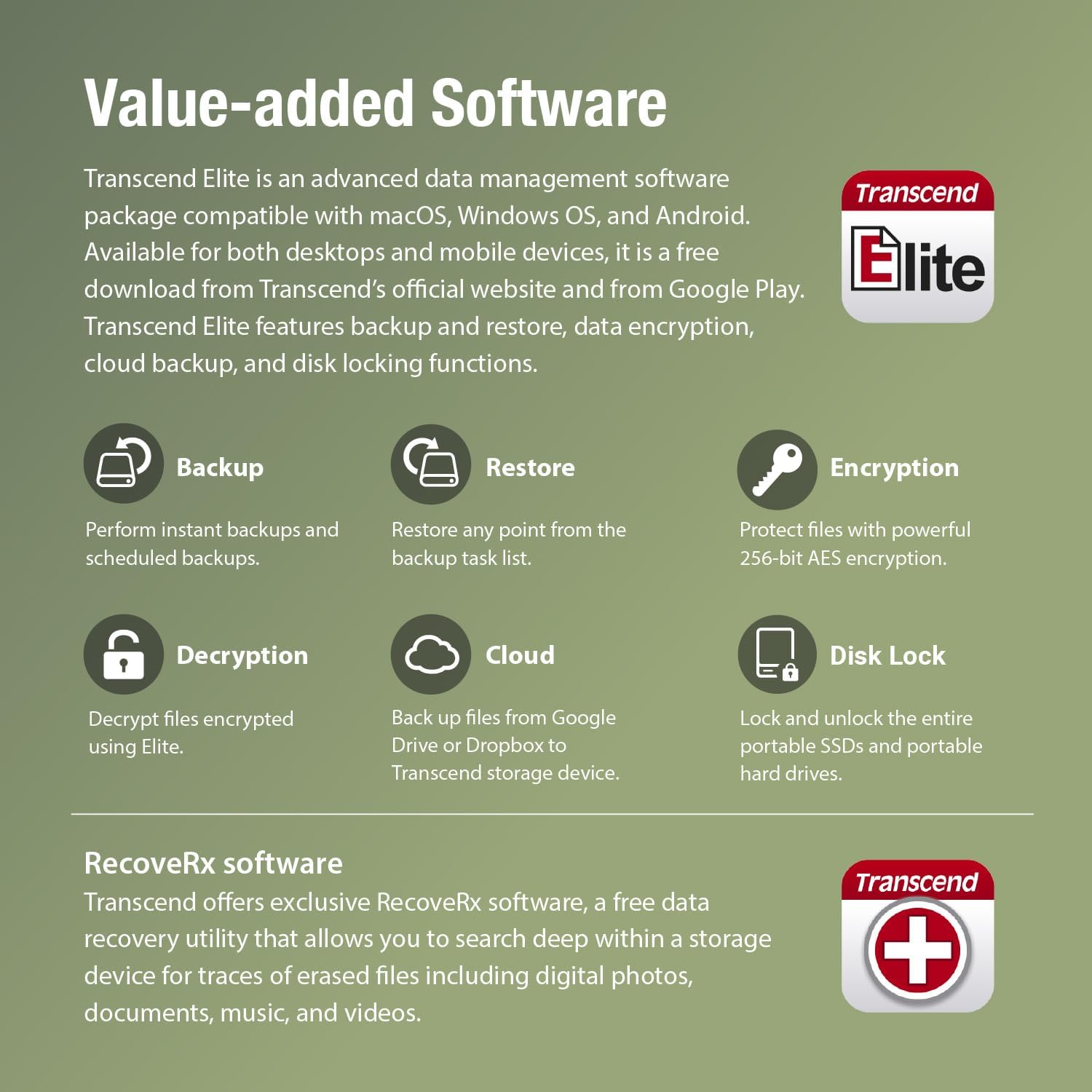 Transcend 2TB SJ25M3, USB 3.1 Portable Hard Drive Rugged, Anti-Shock Resistant, Compact and Lightweight with Lightning-Fast Speeds, One Touch Backup Button, Iron Gray - TS2TSJ25M3S - Image 11