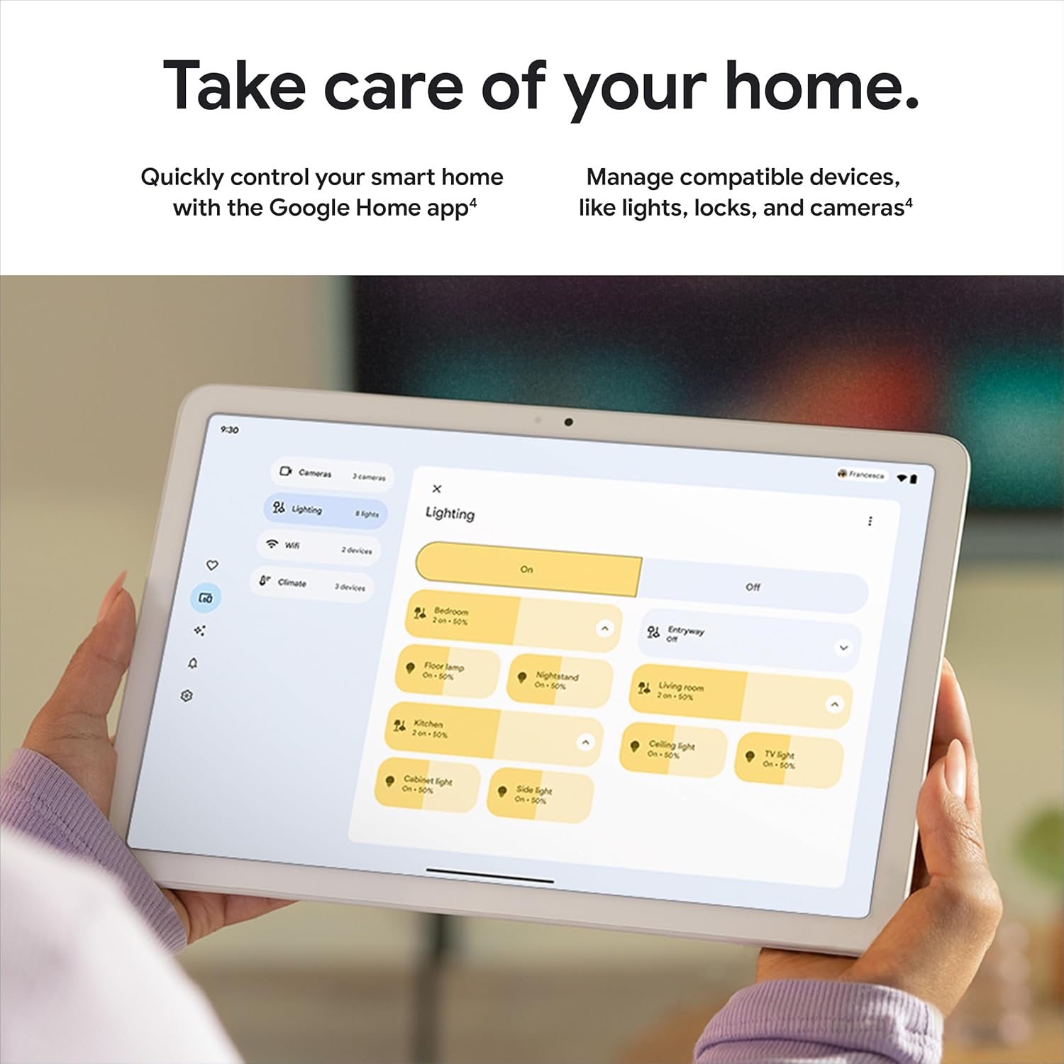 Google Pixel Tablet - Android Tablet with 11-Inch Screen and Extra-Long Battery Life - Porcelain - 8 GB RAM - 128 GB - Image 6