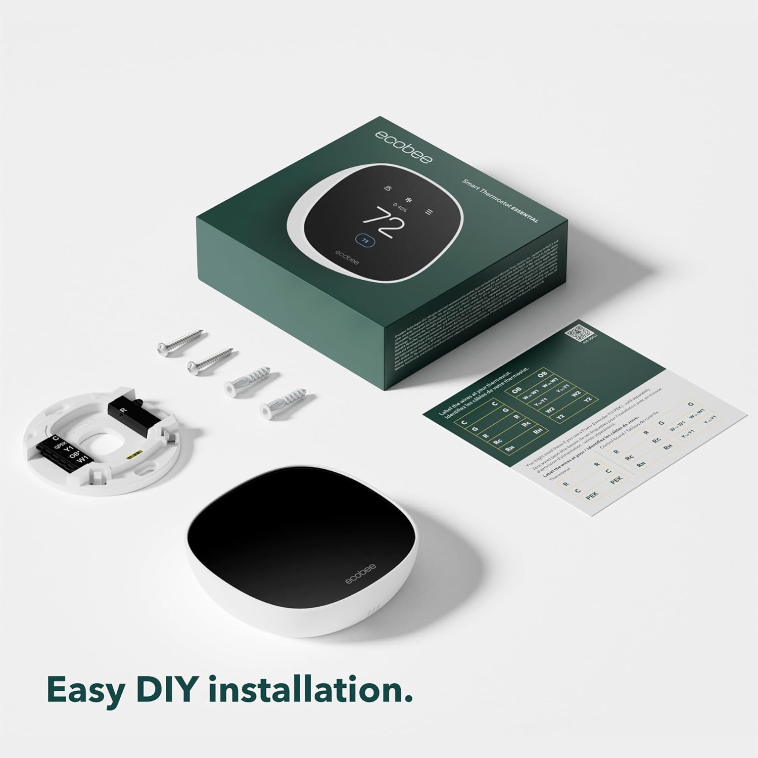 ecobee Smart Thermostat Essential - Energy Star Certified programmable Wi-Fi Thermostat - Works with Siri, Alexa, and Google Assistant - Image 4