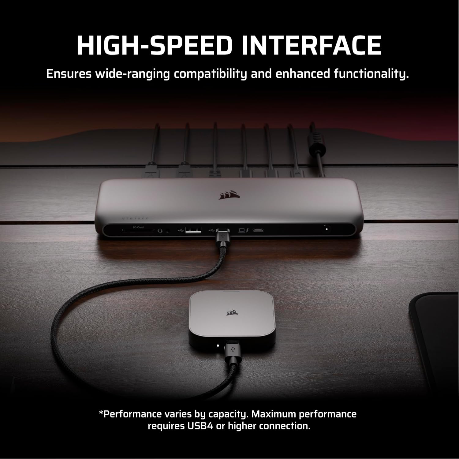 Corsair EX400U 2TB USB4 Portable External Type-C SSD – Up to 4,000MB/s Read, 3,600MB/s Write, USB 3.2 Gen2 2x2, Plug and Play, Thunderbolt 4, MagSafe, Includes 40Gbps Cable, Windows PC, iOS Mac – Gray - Image 3