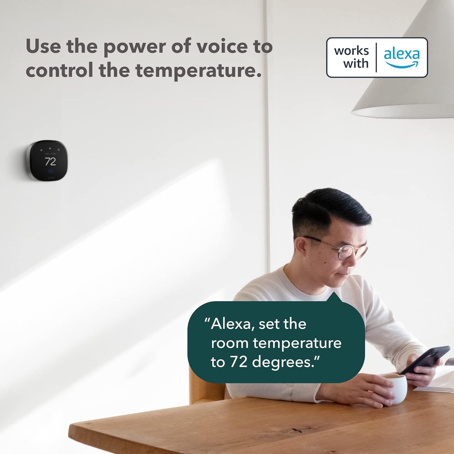 ecobee Smart Thermostat Premium with Smart Sensor and Air Quality Monitor - Programmable Wifi Thermostat - Works with Siri, Alexa, Google Assistant - Image 10