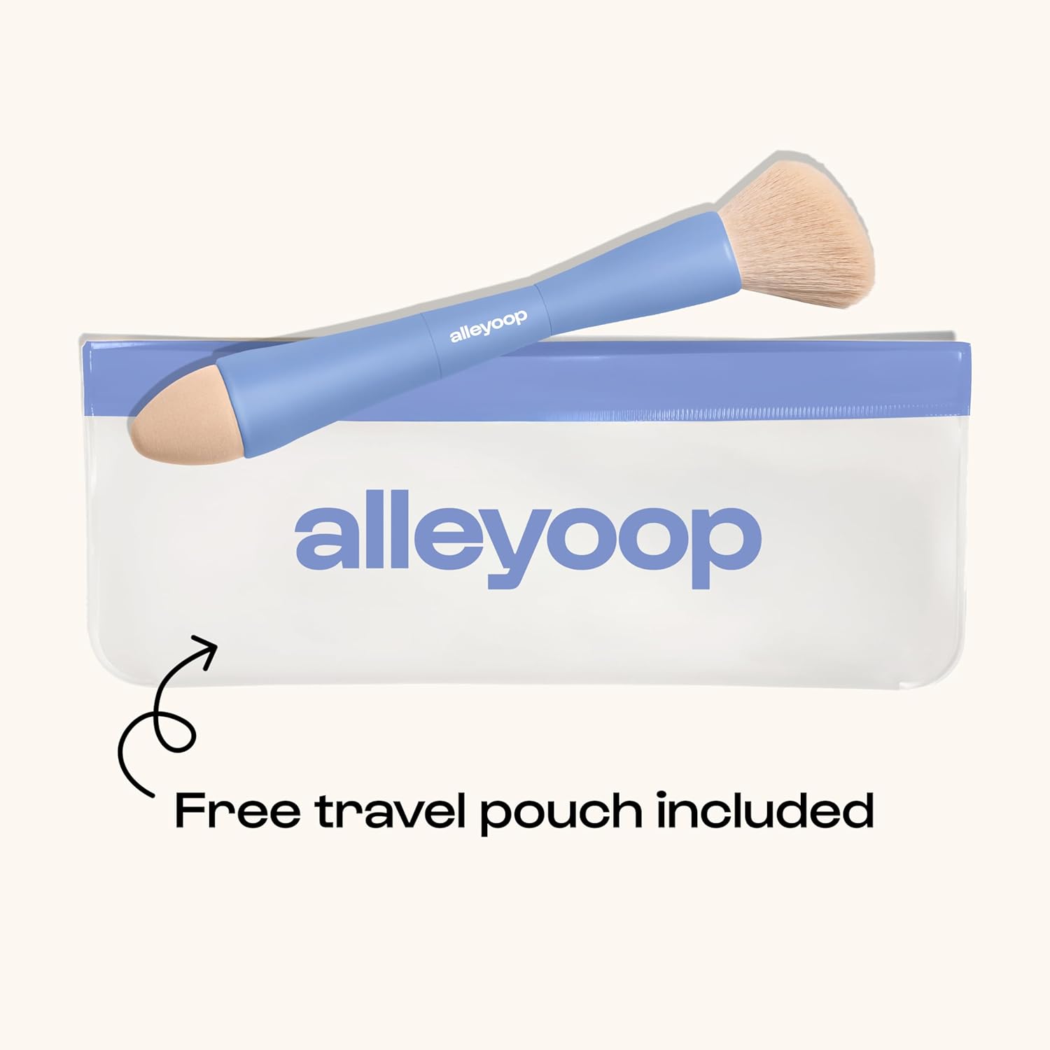 Alleyoop Multi-Tasker 4-in-1 Travel Makeup Brush Set – Compact Makeup Brushes with Blending Sponge, Eyeshadow, Eyebrow & Liner, Blush & Bronzer Brush – Mini Makeup Tools Kit for Women, Vegan - Image 5