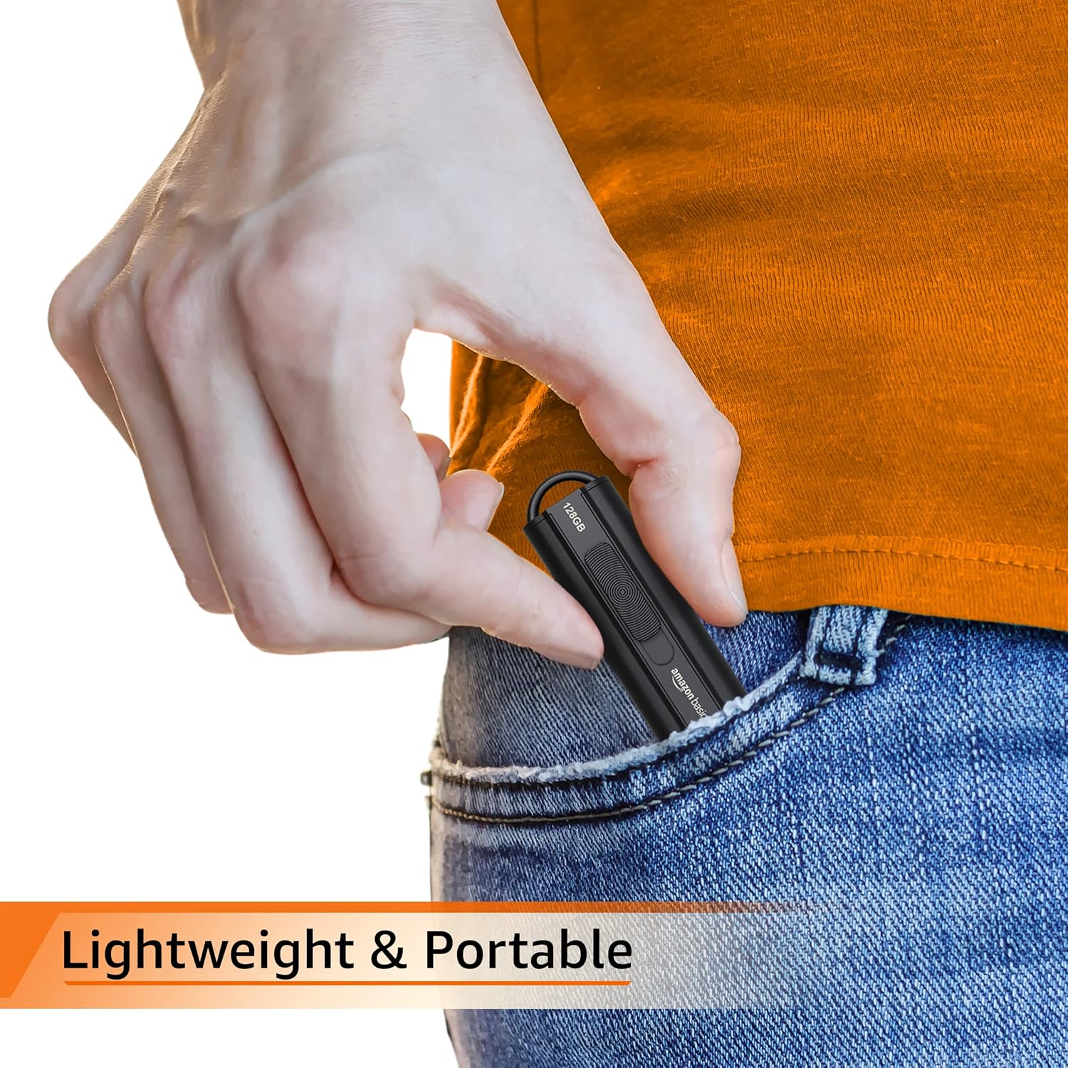 Amazon Basics 128 GB Ultra Fast USB 3.1 Flash Drive, Black - Image 6