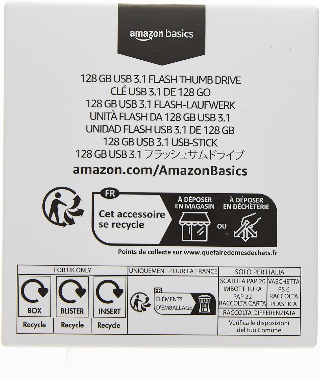 Amazon Basics 128 GB Ultra Fast USB 3.1 Flash Drive, Black - Image 8