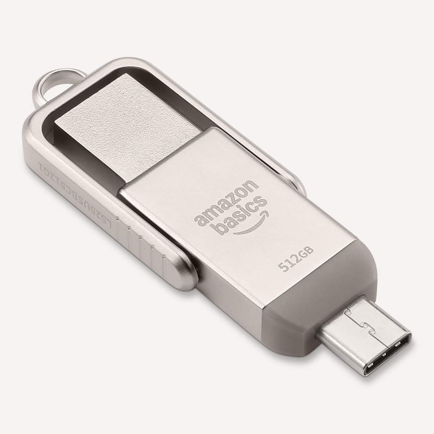 Amazon Basics USB Flash Drive, Thumb Drive Memory Stick with USB C and USB A Dual Ports, 512GB, Champagne Silver - Image 5