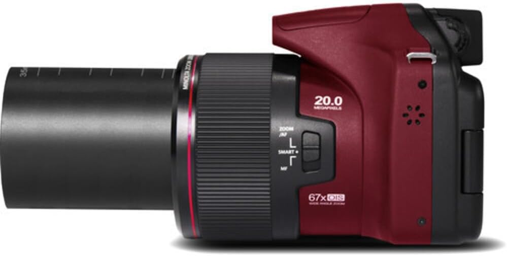 Minolta Pro Shot 20MP Digital Camera – 67x Optical Zoom, Full 1080p HD Video, Optical Image Stabilization, Wi-Fi, 3-inch Articulating LCD Screen, 27 Scene Modes – Includes 16GB SD Card (Red) - Image 6