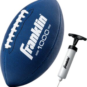 Franklin Sports Youth + Adult Footballs - Extra Grip 1000 Official Size, Junior + Pee Wee Kids - 1 + 12 Packs