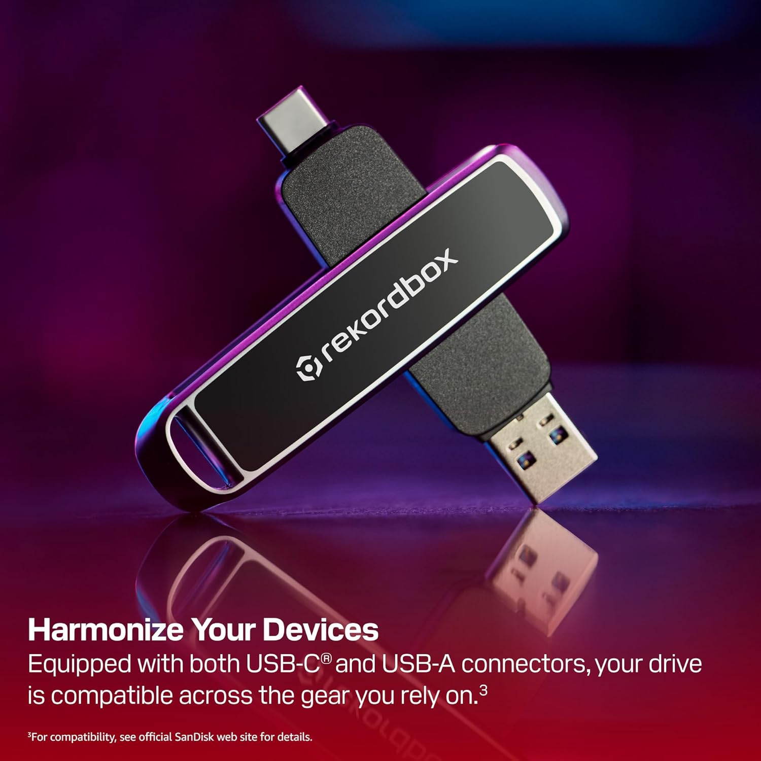 SanDisk 512GB DJ Flash Drive - Up to 1,000 MB/s Read Speed and 900 MB/s Write Speed, High-Performance, Dual Connector USB Type-C and USB Type-A Flash Drive - SDDDE1-512G-GR46 - Image 4