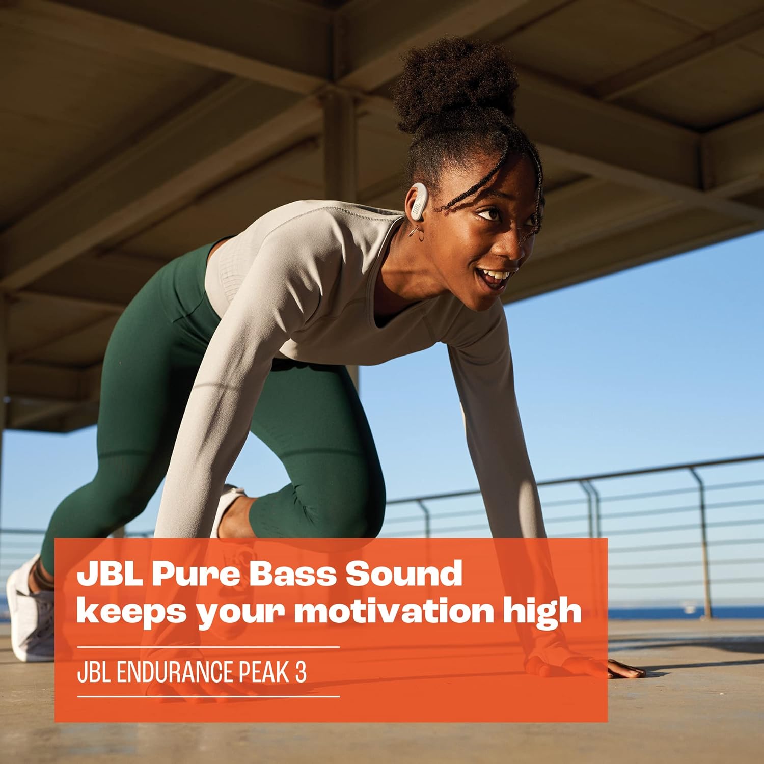 JBL Endurance Peak 3 - Dust and Water Proof (IP68) True Wireless Active Earbuds, Pure Bass Sound, Up to 50 Total Hours of Playback with Speed Charge, Ambient Aware & Talk Thru (Black) - Image 5