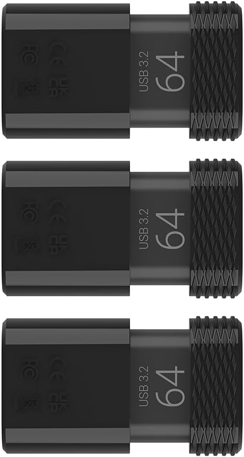 64GB PNY Elite-X Fit Type-C USB 3.2 Flash Drive – Up to 200MB/s Read, Advanced Performance, Convenient Portable Data Storage, Ultra Compact Fit Design, Type-C Connector, 3-Pack - Image 9