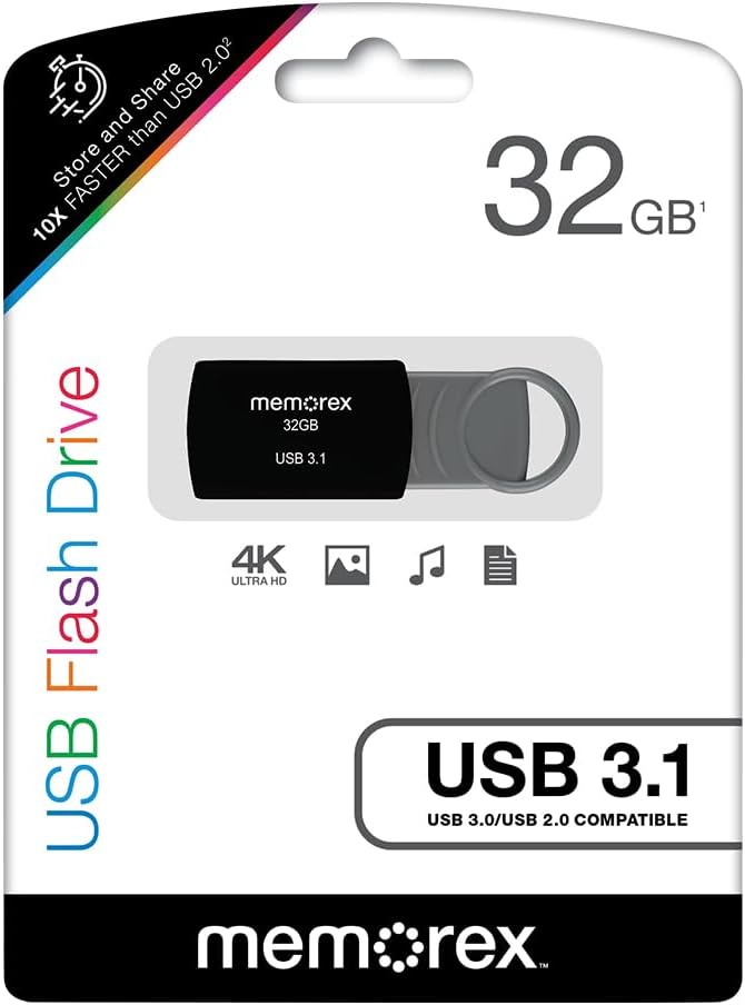 32GB Memorex USB 3.1 Flash Drive – Transfer Speeds Up to 10x Faster Than USB 2.0, Latest USB 3.1 Gen 1 Technology, Lightweight Design, for Daily File Management, Type-A Connector - Image 6
