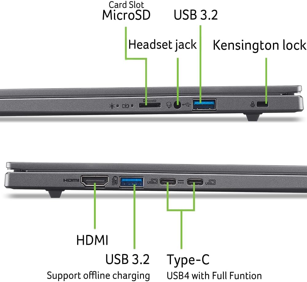 Acer Aspire 16 AI Copilot+ PC | 16" WUXGA 120Hz Multi-Touch Display | Snapdragon X X1-26-100 | NPU: 45 Tops - GPU: Up to 1.7 TFLOPs | 16GB LPDDR5X | 512GB PCIe Gen 4 SSD | Wi-Fi 7 | A16-11MT-X669 - Image 5