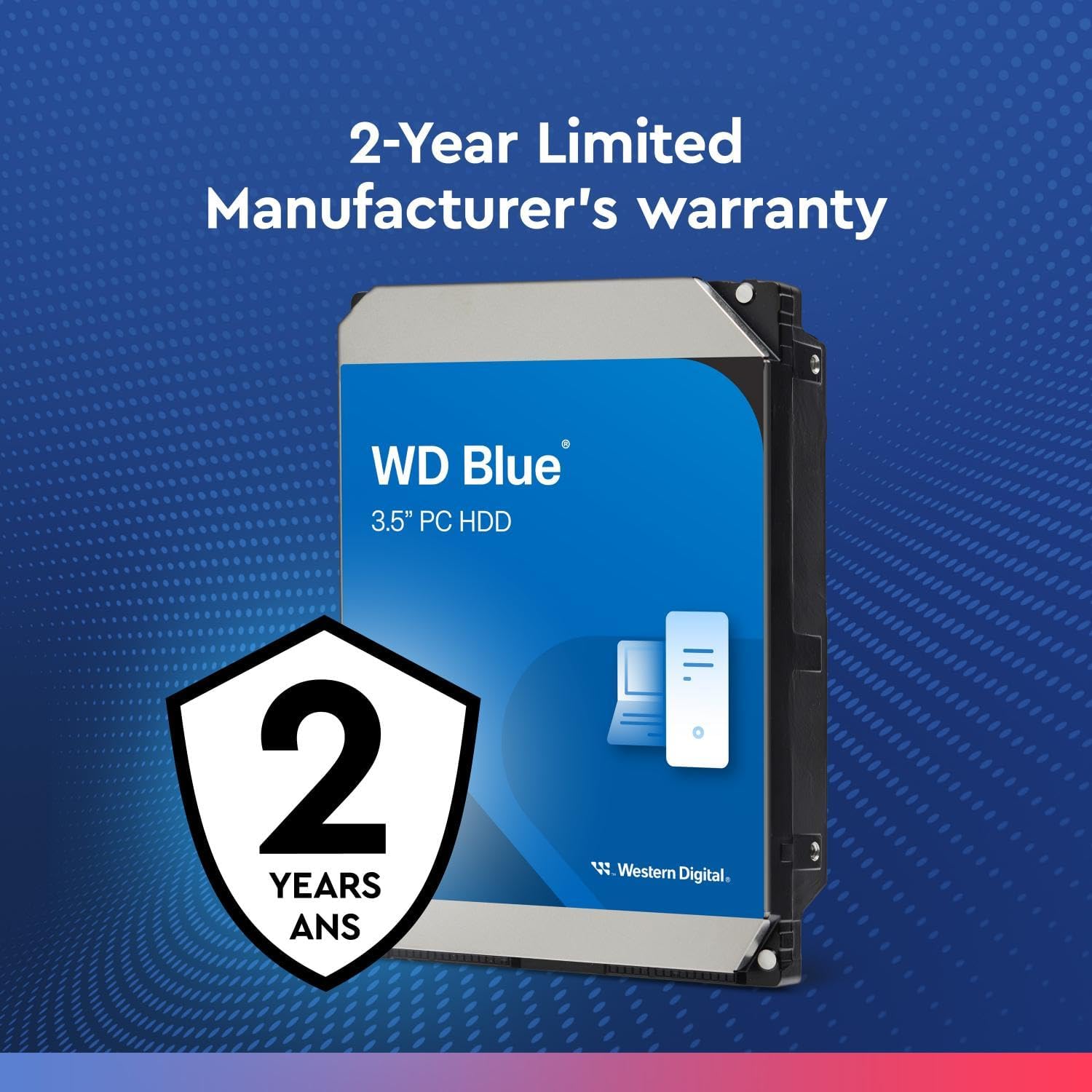 Western Digital 4TB WD Blue PC Internal Hard Drive HDD - 5400 RPM, SATA 6 Gb/s, 256 MB Cache, 3.5" - WD40EZAX - Image 7