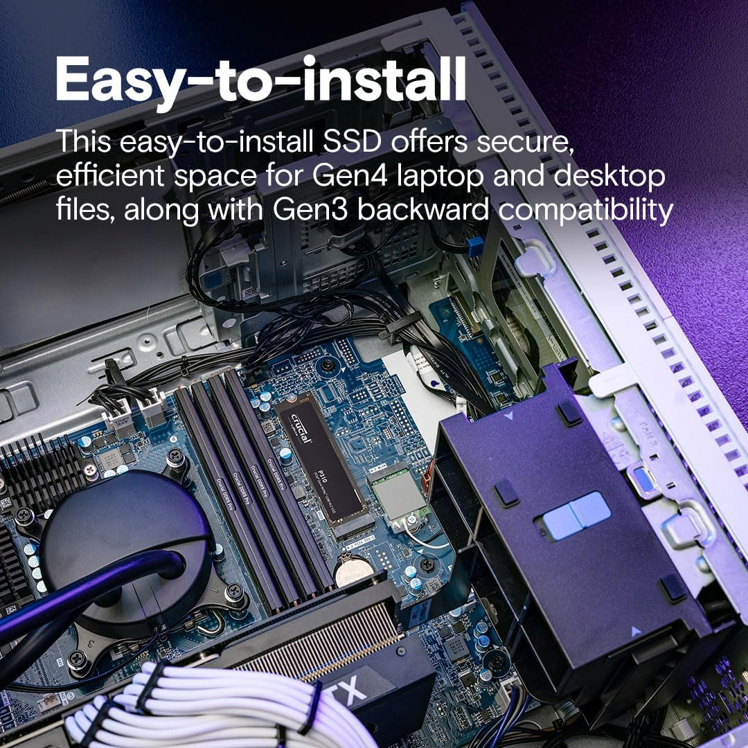 Crucial P310 1TB SSD, PCIe Gen4 NVMe M.2 2280, Up to 7,100MB/s, for Laptop, Desktop (PC), & Handheld Gaming Consoles, Includes Acronis Data Recovery Software, Solid State Drive - CT1000P310SSD801 - Image 5