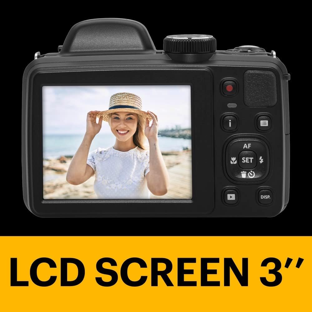 KODAK PIXPRO AZ425-BK 20MP Digital Camera 42X Optical Zoom 24mm Wide Angle Lens 1080P Full HD Video Optical Image Stabilization Li-Ion Battery 3" LCD Vlogging Camera (Black) - Image 4