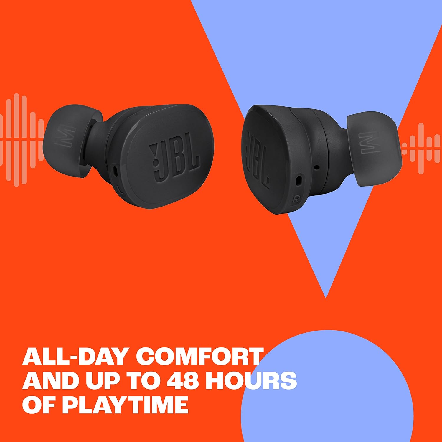 JBL Tune Buds - True wireless Noise Cancelling earbuds, JBL Pure Bass Sound, Bluetooth 5.3, 4-Mic technology for Crisp, Clear Calls, Up to 48 hours of battery life, Water and dust resistant (Black) - Image 5