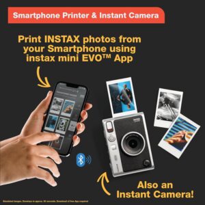 Fujifilm Instax Mini EVO Instant Camera – Brown