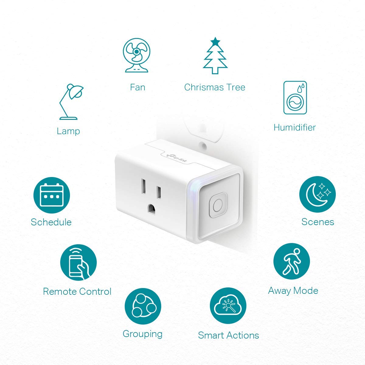 Kasa Smart Plug HS103P2, Smart Home Wi-Fi Outlet Works with Alexa, Echo, Google Home & IFTTT, No Hub Required, Remote Control,15 Amp,UL Certified, (Pack of 2) White - Image 4