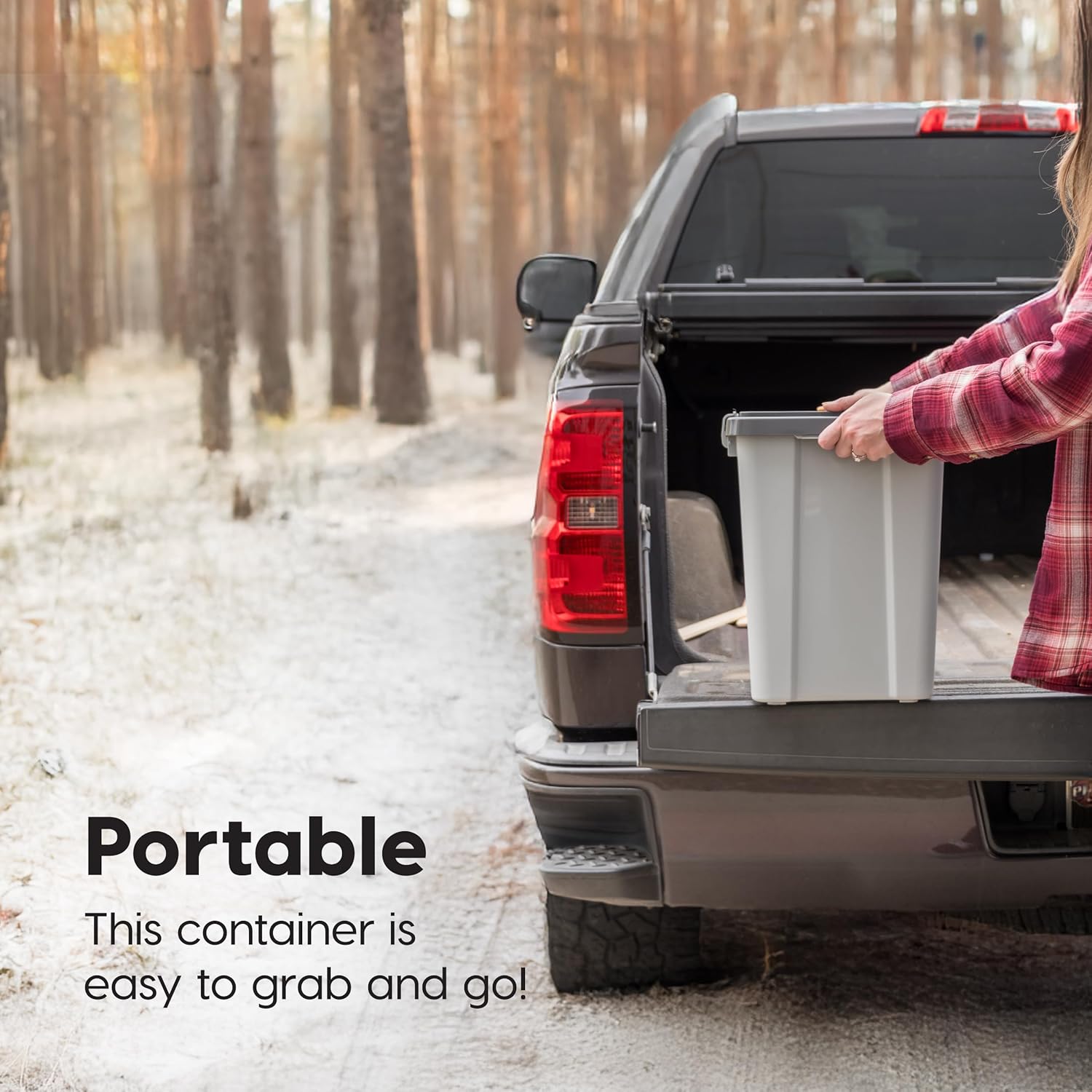 IRIS USA Stackable Dog Food Storage Container with 2 Cup Scoop, 4 Secure Latches, Fits up to 30 lbs, Pet Dry Food Bin, Gasket Seal Lid, BPA Free, Stackable, Easy Measure, Gray/Dark Gray - Image 8