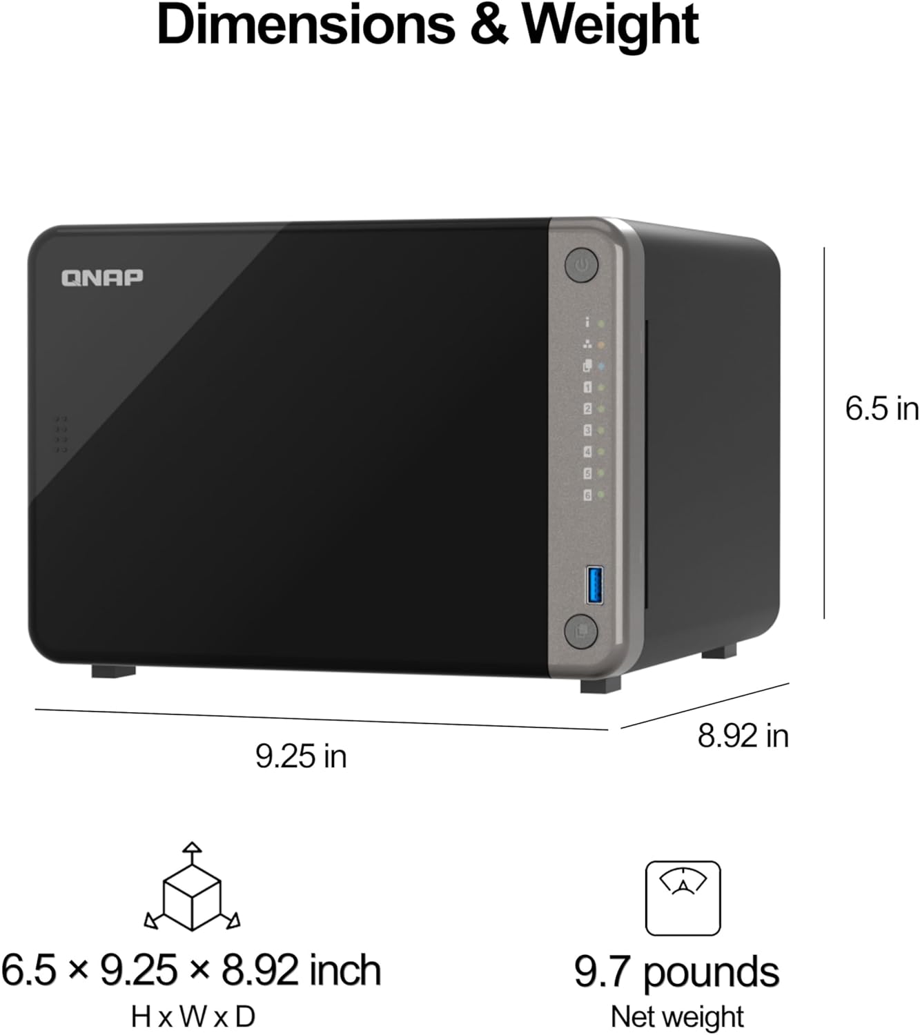 QNAP TS-AI642 6 Bay AI NAS with a Power-efficient ARM Processor and NPU for AI-Powered Video and Image Recognition Applications (Diskless) - Image 7