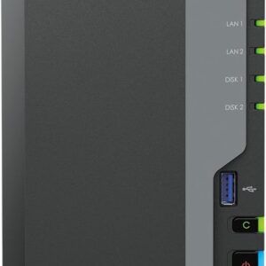 Synology DS224+ 2-Bay Diskstation NAS (Intel Celeron J4125 4-Core 2.0 GHz 2GB DDR4 RAM 2xRJ-45 1GbE LAN-Port) 12TB Bundle with 2X 6TB WD Red Plus