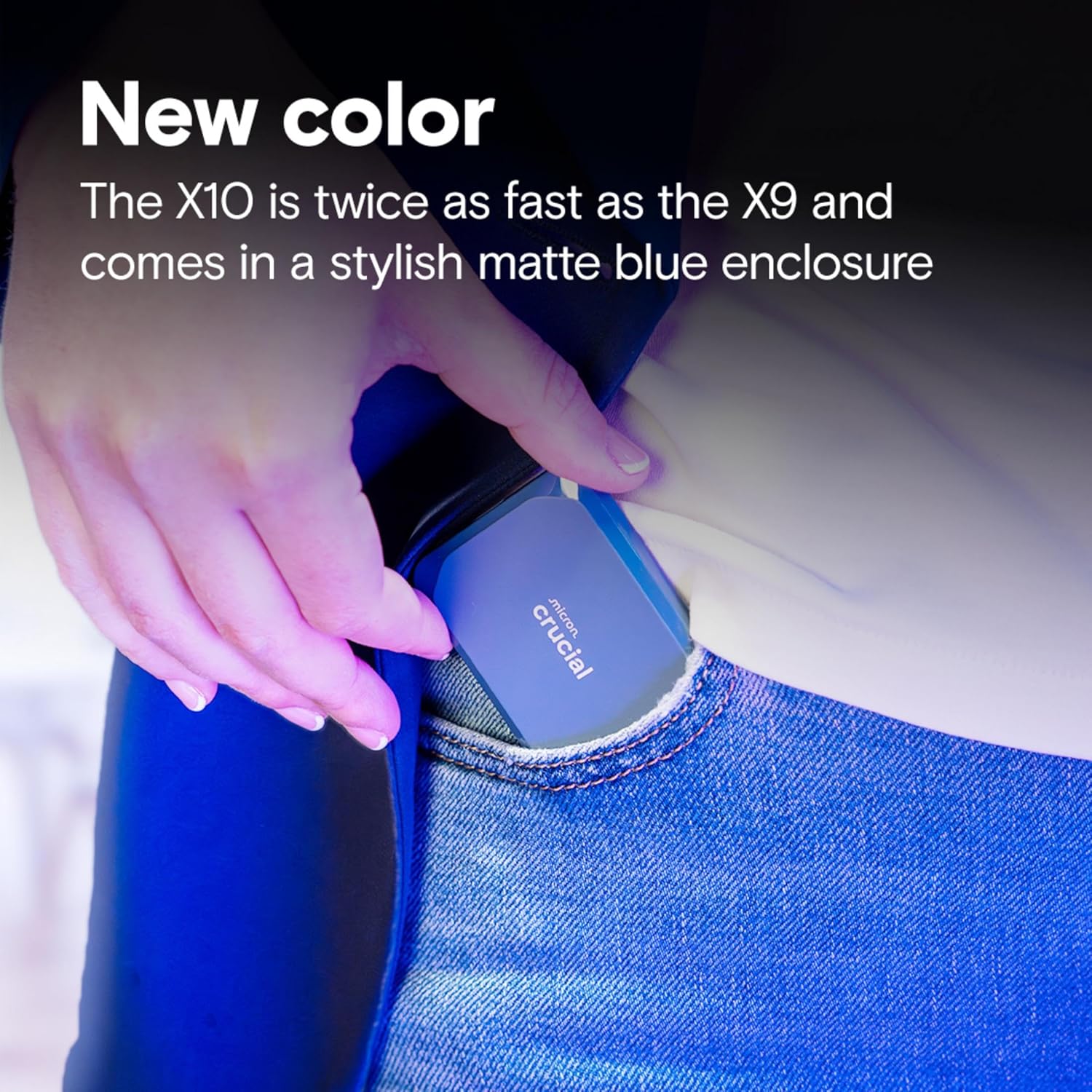 Crucial X10 4TB Portable SSD, Up to 2,100MB/s, USB 3.2 USB-C, External Solid State Drive, Compatible with Windows, Mac & Android, Durable Storage for Games, Photos & Files, Blue - CT4000X10SSD9-02 - Image 6