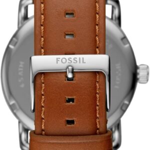 Fossil Men’s Copeland Quartz Stainless Steel and Leather Three-Hand Watch