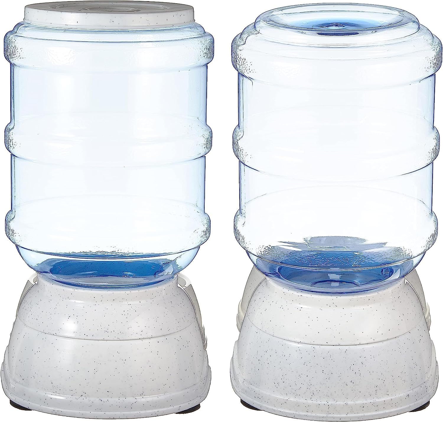 Amazon Basics Automatic Dog Cat Water Dispenser Gravity Feeder Set, Pack of 2, Small, 6-Pound Food Capacity, 1-Gallon, Gray - Image 6