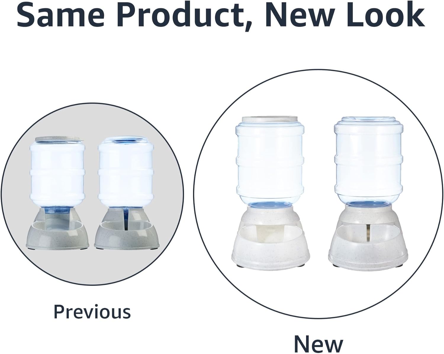 Amazon Basics Automatic Dog Cat Water Dispenser Gravity Feeder Set, Pack of 2, Small, 6-Pound Food Capacity, 1-Gallon, Gray - Image 9