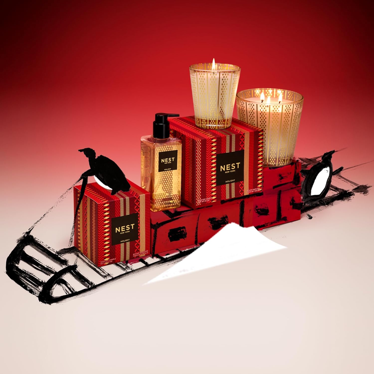 NEST New York Scented 3-Wick Candle, Holiday - 21.2 oz - Up to 100-Hour Burn Time - Reusable Glass Vessel - Image 5