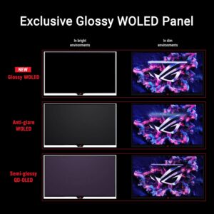 ASUS ROG Strix 27” 1440P OLED Gaming Monitor (XG27AQDMG) – QHD, Glossy OLED, 240Hz, 0.03ms, Custom Heatsink, Anti-flicker,Uniform Brightness, G-SYNC Compatible, 99% DCI-P3, DisplayWidget, 3yr warranty