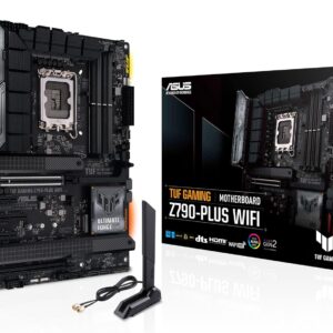 ASUS TUF Gaming Z790-Plus WiFi LGA 1700(Intel 14th,12th &13th Gen) ATX Gaming Motherboard(PCIe 5.0,DDR5,4xM.2 Slots,16+1 DrMOS,WiFi 6,2.5Gb LAN,Front USB 3.2 Gen 2 Type-C,Thunderbolt 4(USB4),Aura RGB)