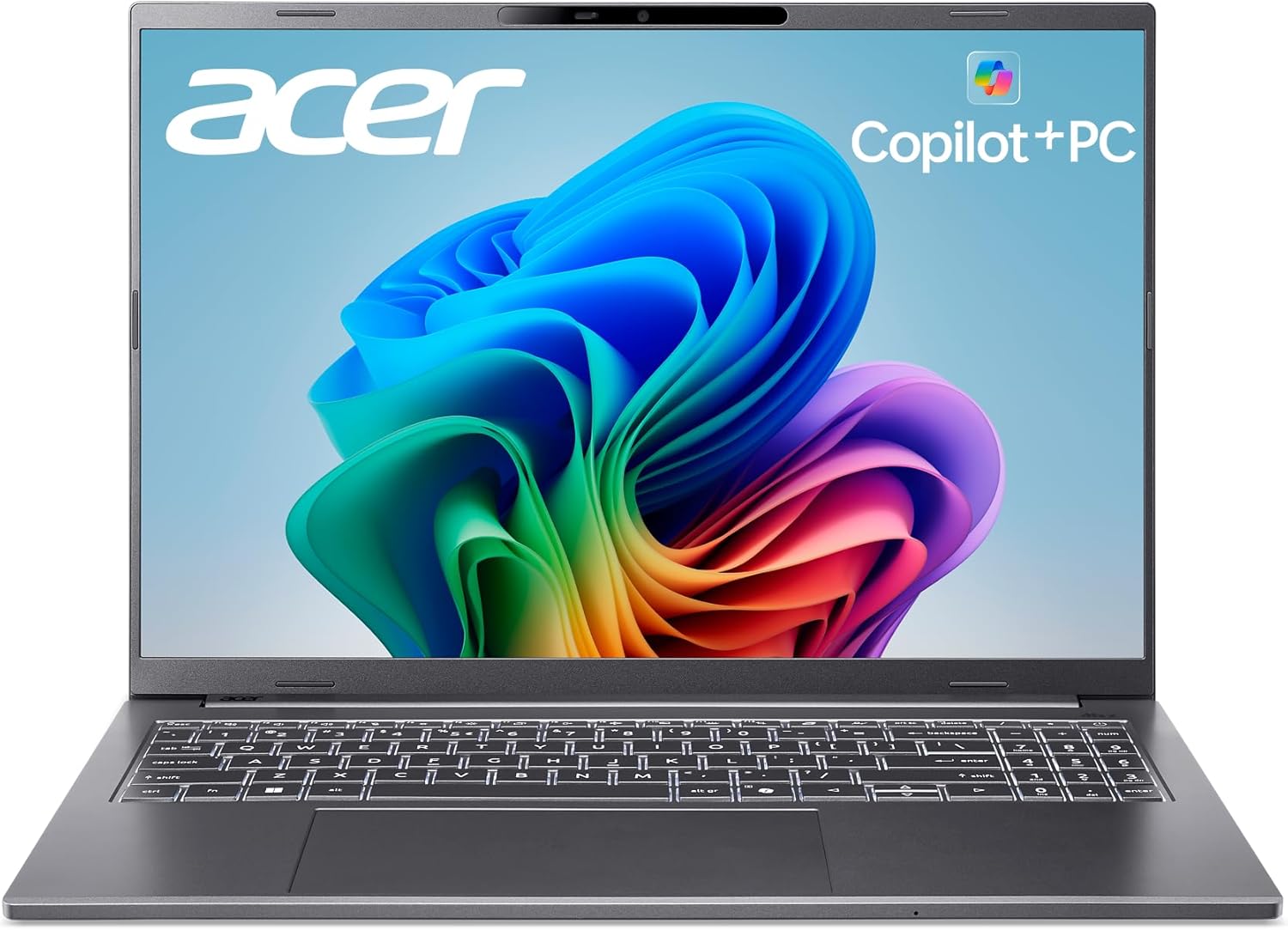 Acer Aspire 16 AI Copilot+ PC | 16" WUXGA 120Hz Multi-Touch Display | Snapdragon X X1-26-100 | NPU: 45 Tops - GPU: Up to 1.7 TFLOPs | 16GB LPDDR5X | 512GB PCIe Gen 4 SSD | Wi-Fi 7 | A16-11MT-X669