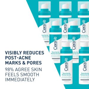 CeraVe Resurfacing Retinol Serum For Post Acne Marks, Formulated With Licorice Root Extract & Niacinamide, Brightening Serum & Pore Minimizer For Face, Post Acne Skin Barrier Repair, Non-Comedogenic