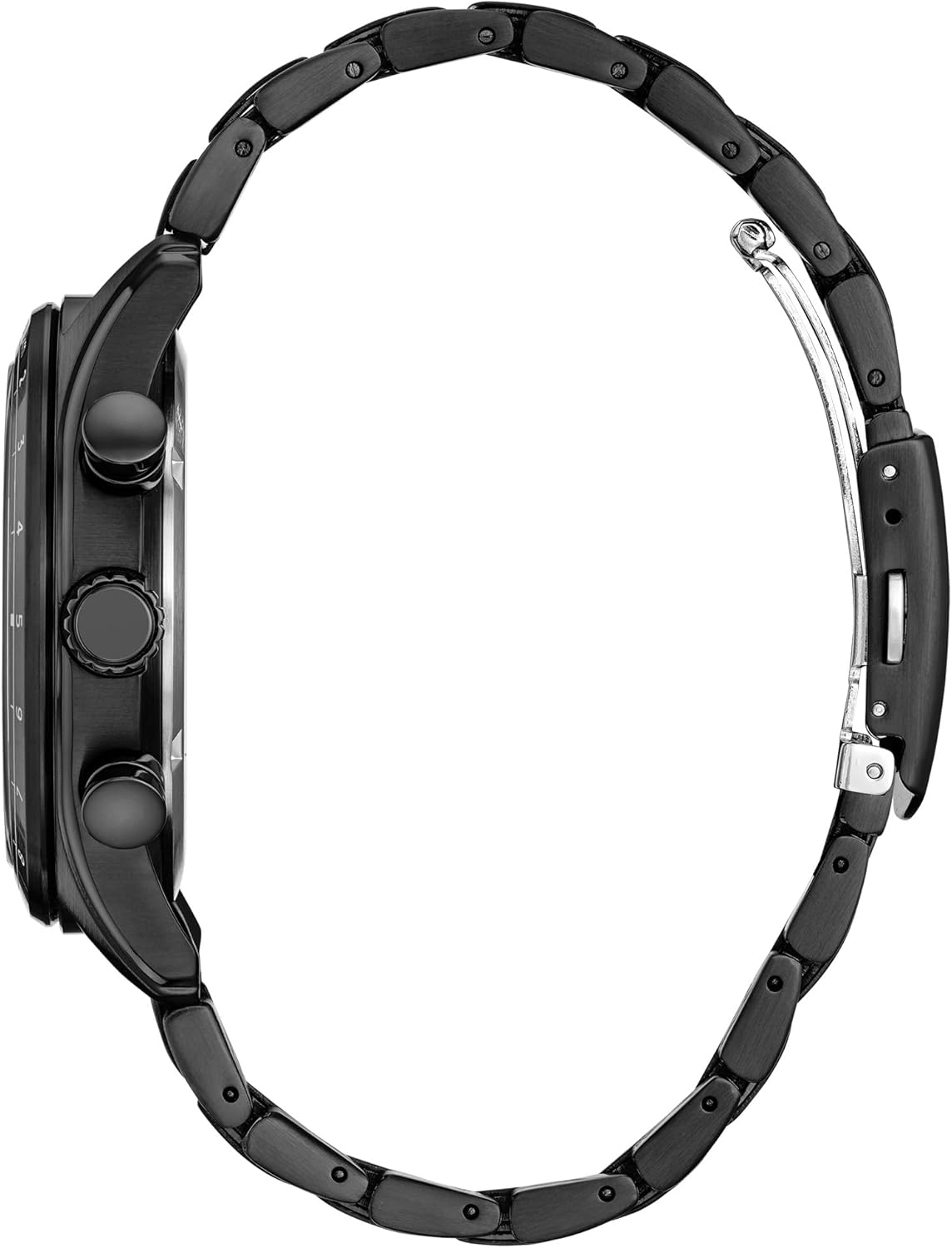 Citizen Men's Eco-Drive Sport Casual Watch, Black Stainless Steel Bracelet, Black Dial, Chronograph, Date (Model: CA4655-52E) - Image 2