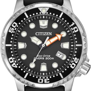 Citizen Promaster Dive Eco-Drive Watch, 3-Hand Date, ISO Certified, Luminous Hands and Markers, Rotating Bezel