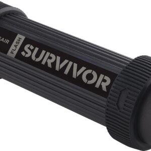 Corsair Flash Survivor Stealth 128GB USB 3.0 Flash Drive, Black