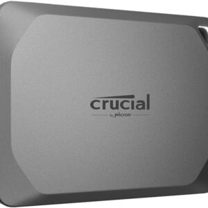 Crucial X9 Pro 1TB Portable SSD, Up to 1050MB/s Read & Write, 3.2 USB-C, External Solid State Drive, Durable Storage for PC & Mac, for Content Creators & Videogaphers, Silver - ‎CT1000X9PROSSD902