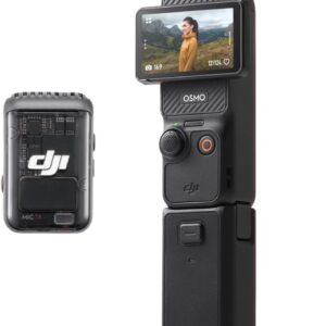 DJI Osmo Pocket 3 Creator Combo, Vlogging Cameras with 1'' CMOS, 4K/120fps Vlog Camera, 3-Axis Stabilization, Face/Object Tracking, Mic Included for Clear Sound, Digital Vlogging Camera for YouTube