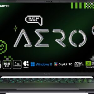 GIGABYTE AERO X16; Copilot+ PC - 165Hz 2560x1600 WQXGA - NVIDIA GeForce RTX 5070 - AMD Ryzen AI 9 HX 370-1TB SSD with 32GB DDR5 RAM - Windows 11 Home - Space Gray AERO X16 2WHA3USC64AH