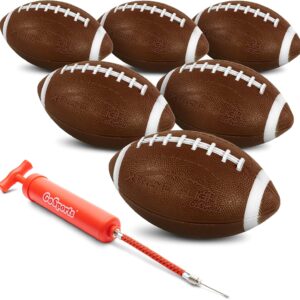 GoSports Xtreme Flight Footballs 6 Pack, 9 Inch Inflatable Footballs