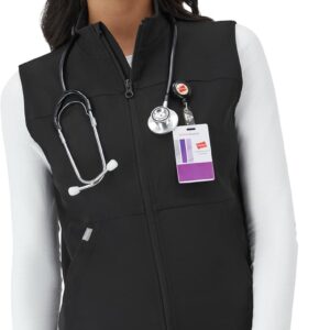 Hanes Women's Comfort Fit Scrubs Healthcare Vest, Moisture-Wicking Stretch Scrubs Vest for Women