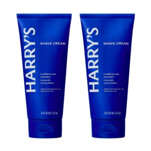 Harry's Shaving Cream for Men with Aloe and Eucalyptus - (2 Pack) 6 oz - Conditions Skin and Softens Facial Hair for Shaving - Safe for Sensitive Skin