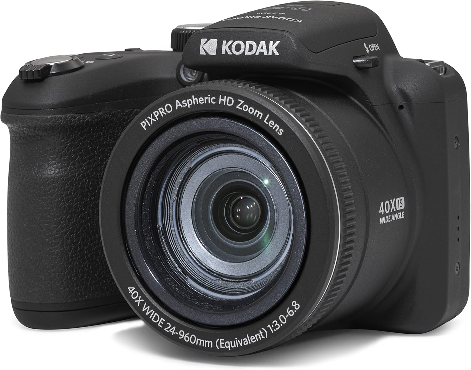 KODAK PIXPRO AZ405-BK 20MP Digital Camera 40X Optical Zoom 24mm Wide Angle Lens Optical Image Stabilization 1080P Full HD Video 3" LCD Vlogging Camera (Black)