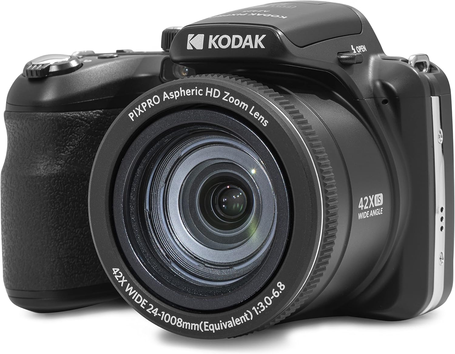 KODAK PIXPRO AZ425-BK 20MP Digital Camera 42X Optical Zoom 24mm Wide Angle Lens 1080P Full HD Video Optical Image Stabilization Li-Ion Battery 3" LCD Vlogging Camera (Black)